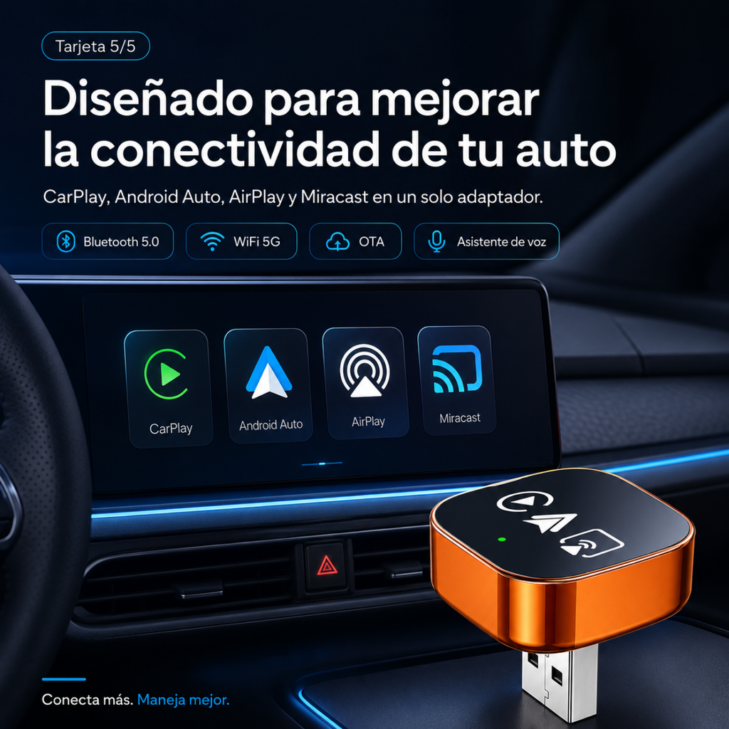 Carplay 4-in-1 Adapter 2026, Android Auto, Mirror Link