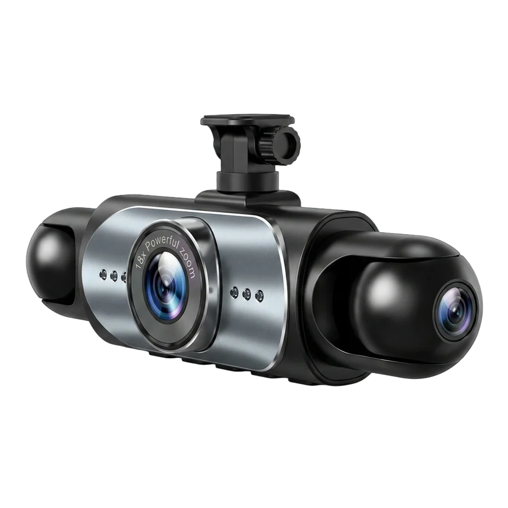 4-Kanal Full HD Dashcam mit Rückfahrkamera und Nachtsicht