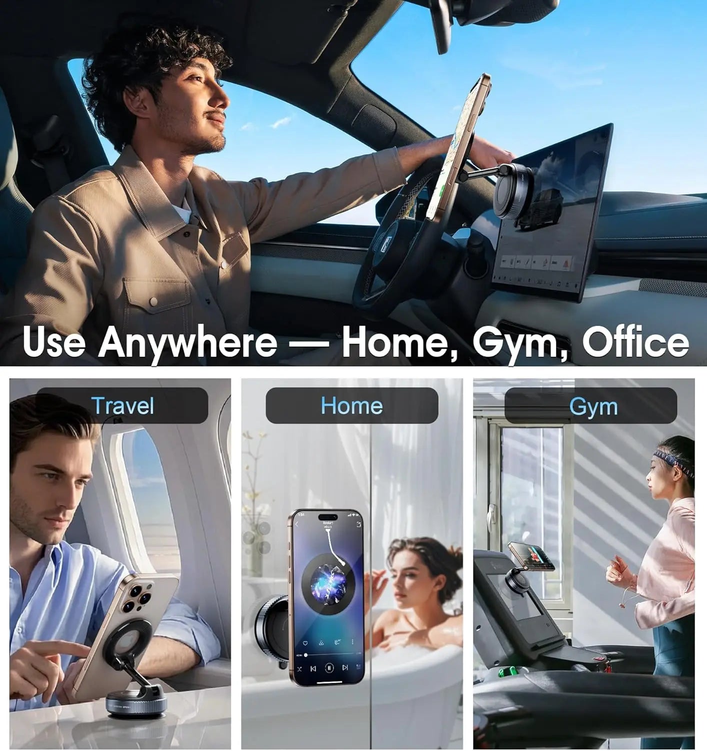 Magnetische Smartphone-Halterung mit Saugnapf