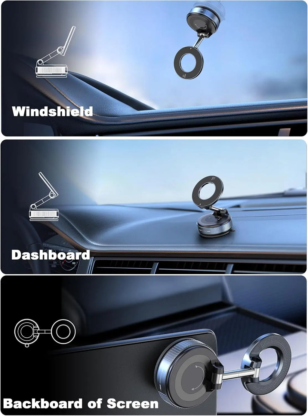 Magnetische Smartphone-Halterung mit Saugnapf