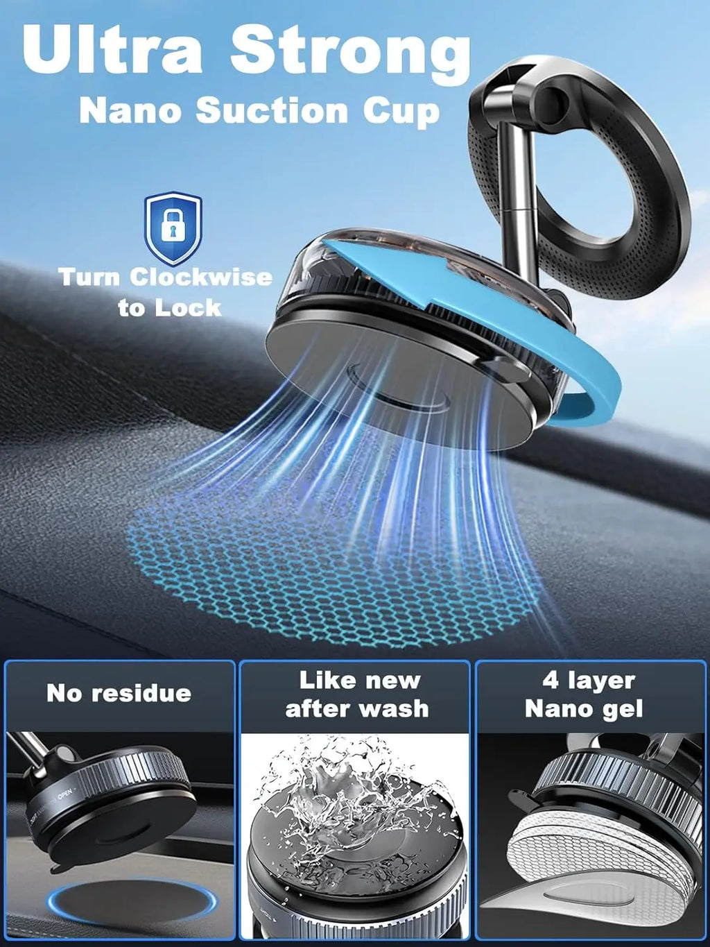Magnetische Smartphone-Halterung mit Saugnapf