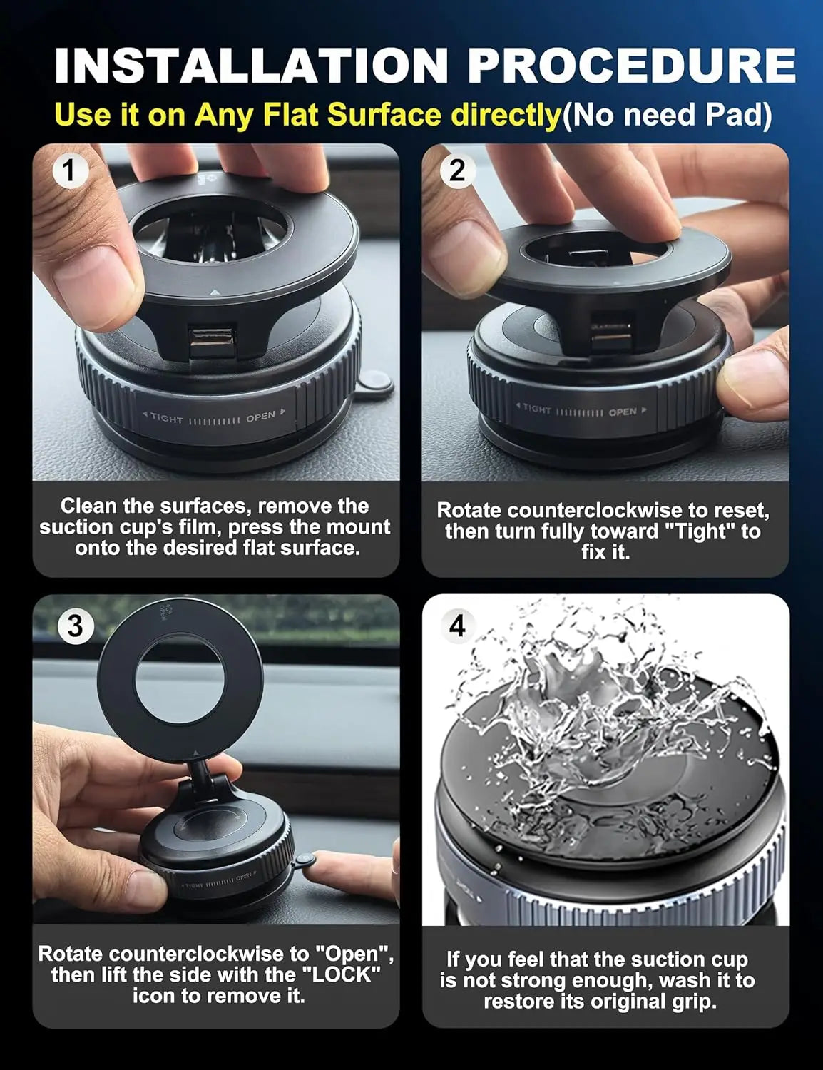 Magnetische Smartphone-Halterung mit Saugnapf