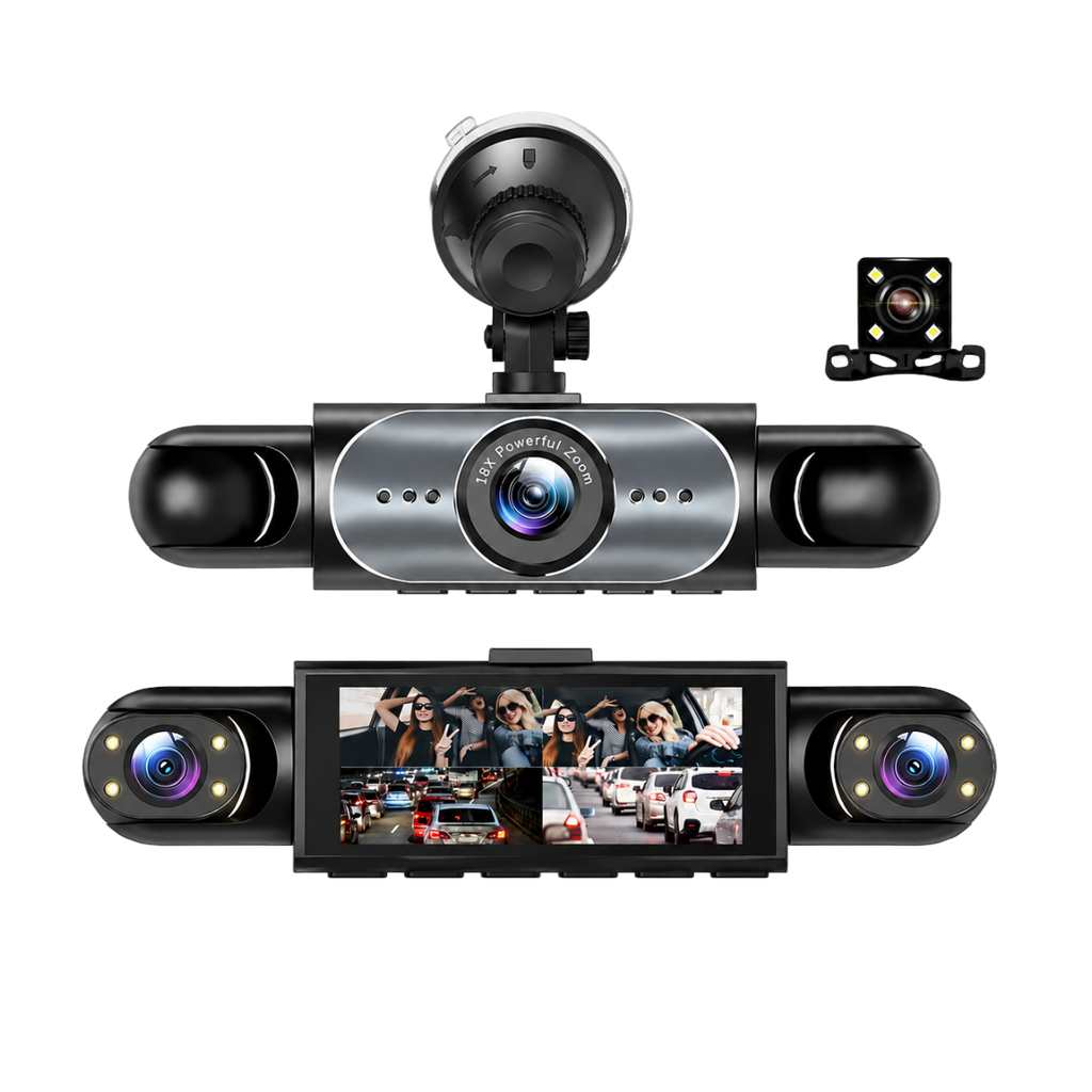Dashcam 4 Canales 360° para Auto